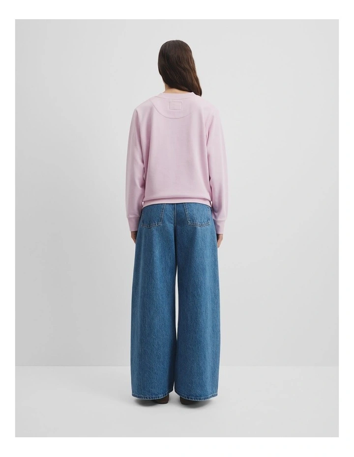 Verified Australian Cotton Heritage Sweat in Floss Pink image 4