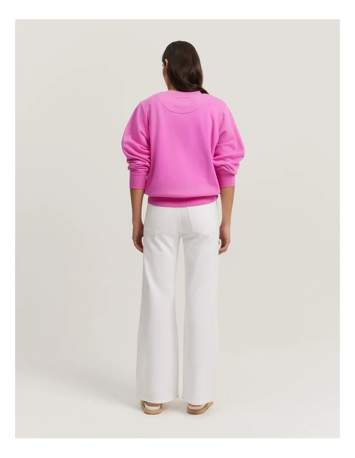 Verified Australian Cotton Heritage Sweat in Floss Pink image 4