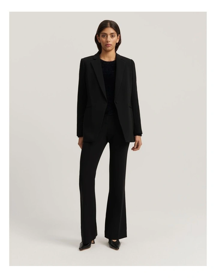 High Waist Flare Pant in Black image 3