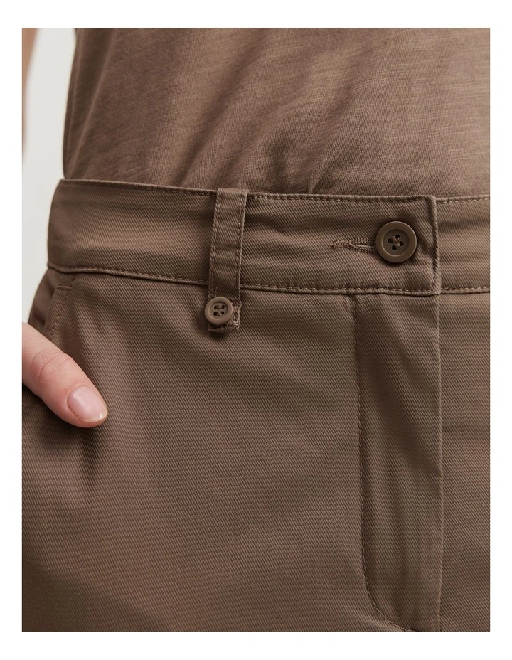 Australian Cotton Twill Walk Pant in Mocha image 2