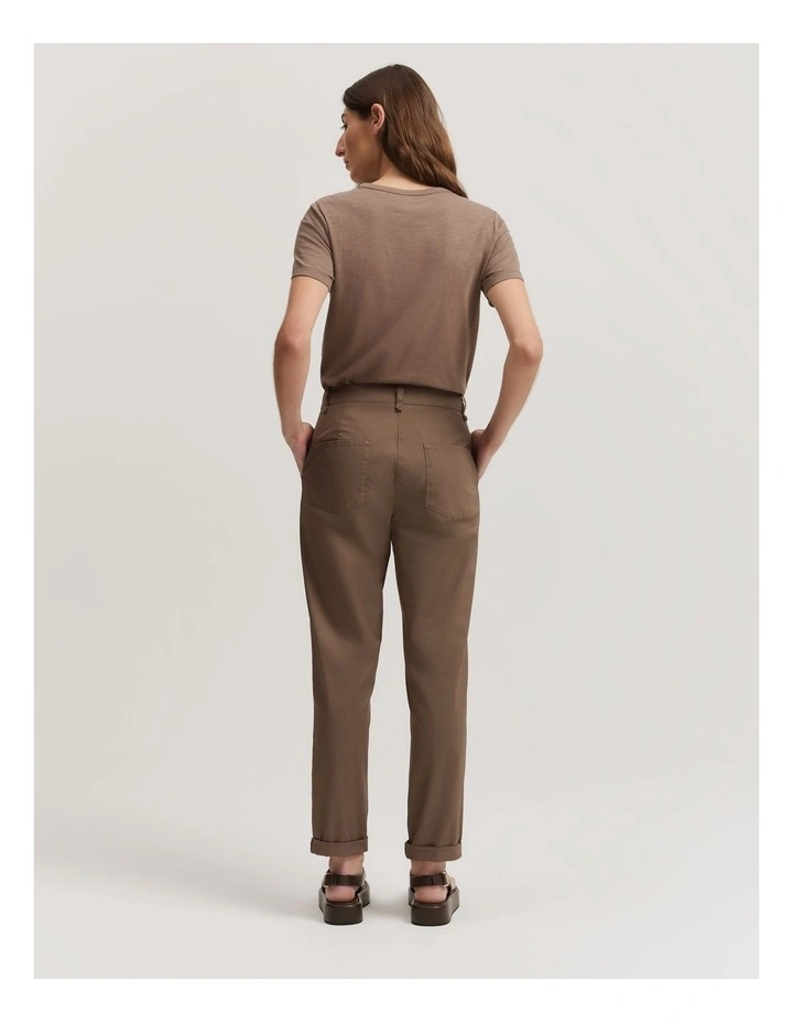Australian Cotton Twill Walk Pant in Mocha image 4