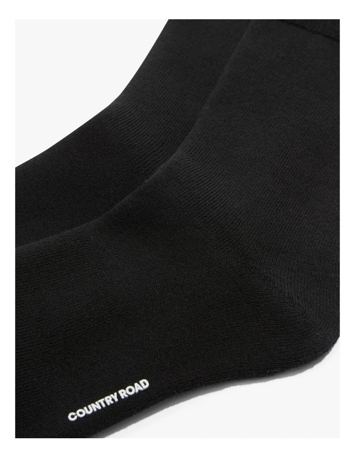 Country Road Boot Crew Sock In Black MYER