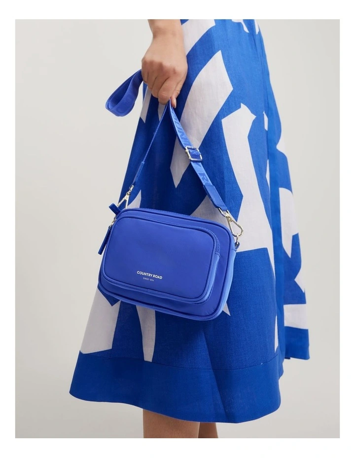 Recycled Polyester Mini Soft Crossbody Bag in Sapphire image 2