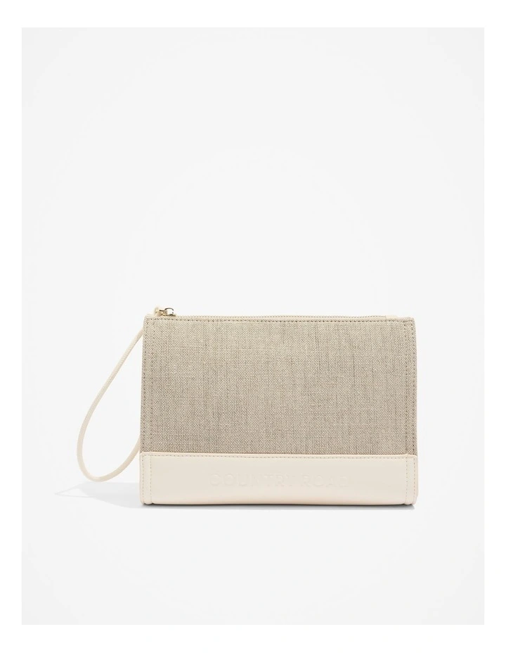 Woven Pouch in White image 1