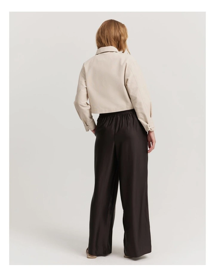 Zip Through Shirt Jacket in Sand image 4
