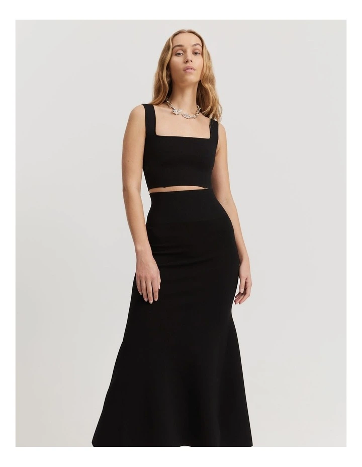 Compact Knit Top in Black image 1