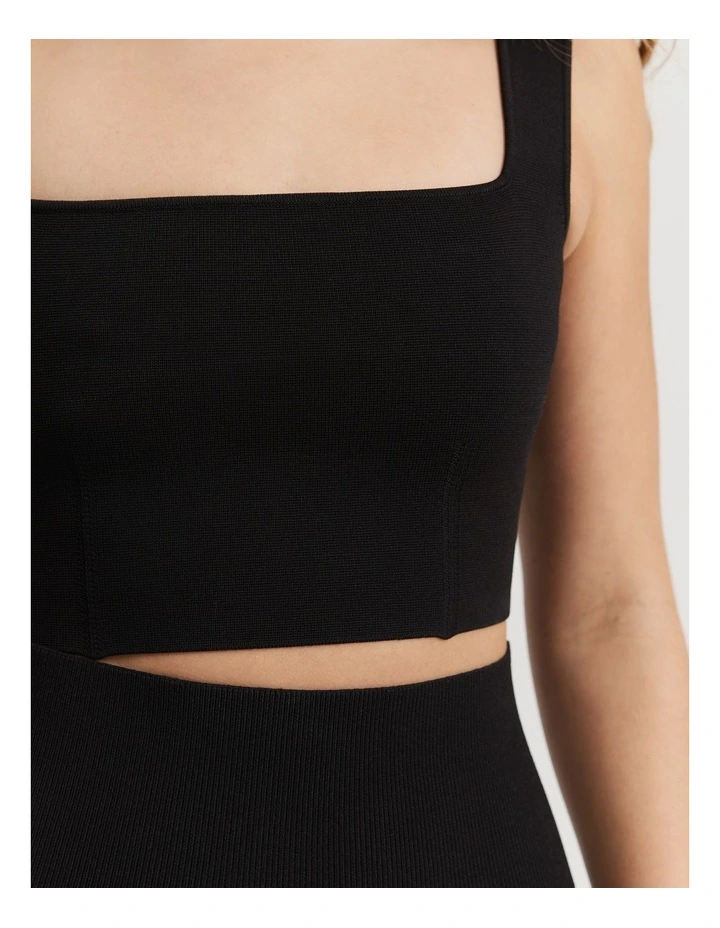 Compact Knit Top in Black image 2