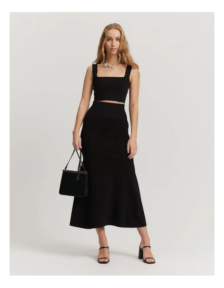 Compact Knit Top in Black image 3