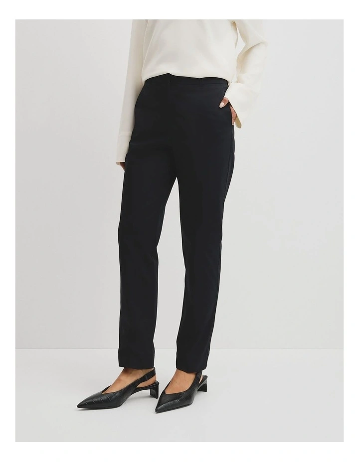 Cotton Sateen Pant in Navy image 4