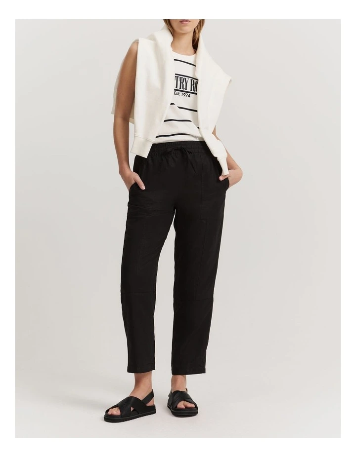 Panelled Pant in Black image 1
