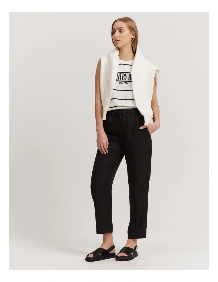 Panelled Pant in Black image 3