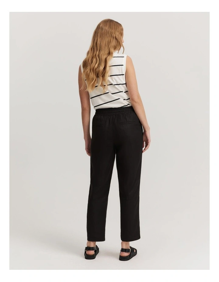 Panelled Pant in Black image 4
