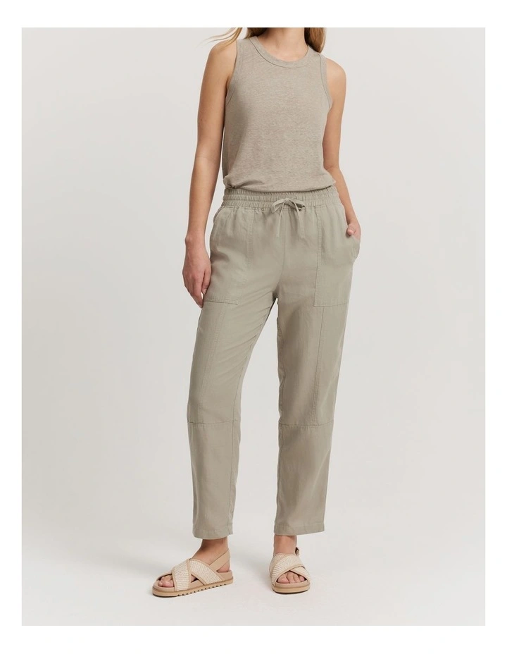 Panelled Pant in Khaki image 1