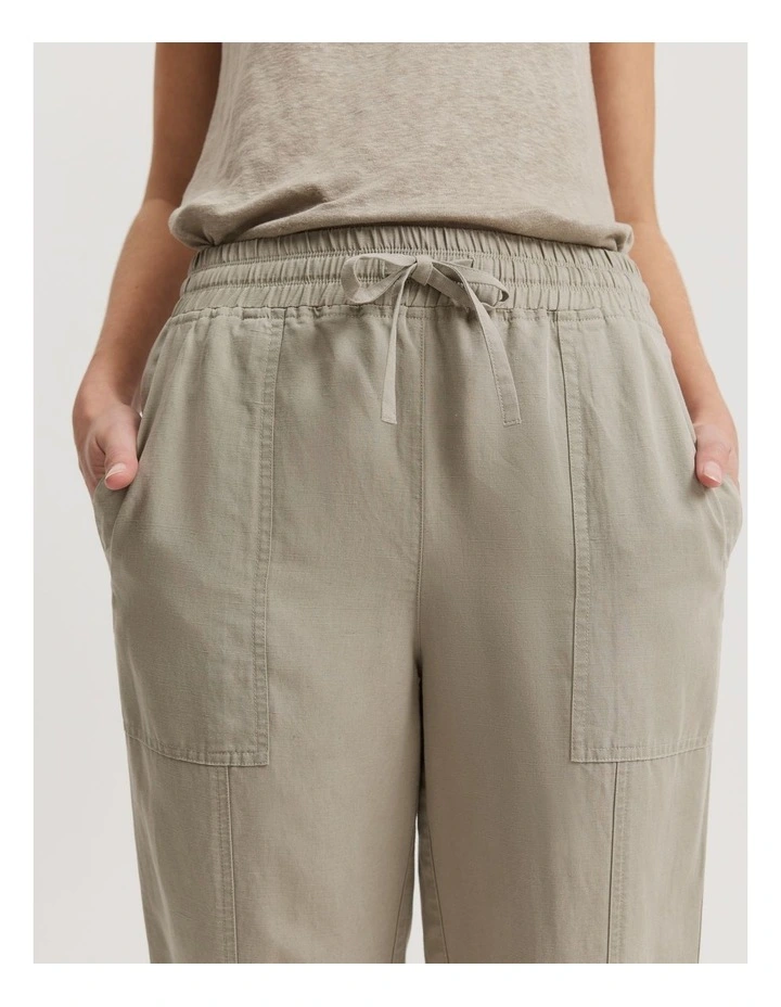Panelled Pant in Khaki image 2