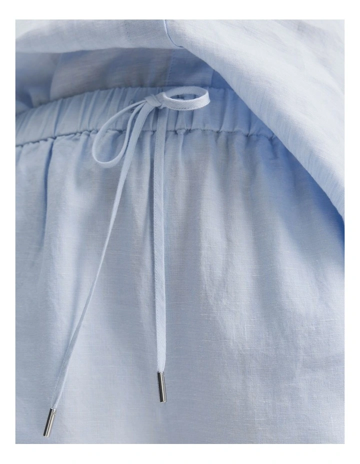 Organically Grown Linen Pull-on Pant in Chambray Blue image 2