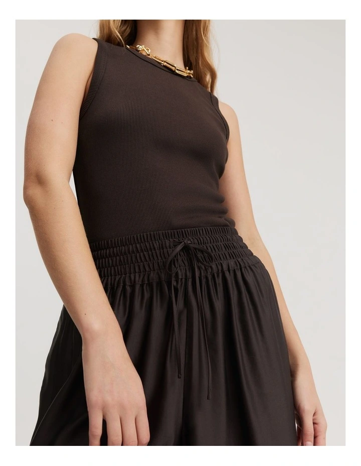 Multi Channel Palazzo Pant in Chocolate image 2