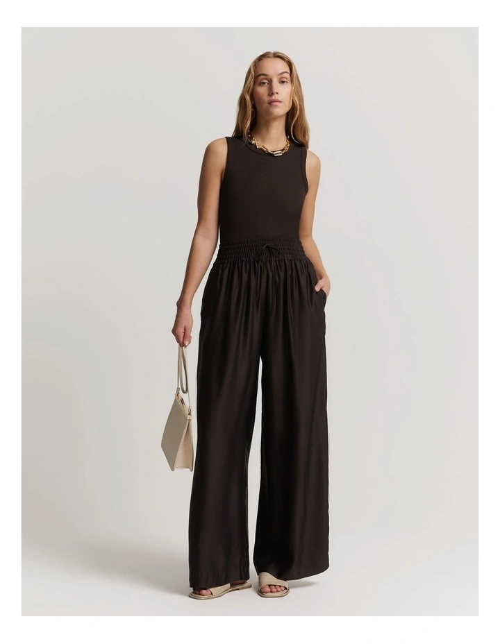 Multi Channel Palazzo Pant in Chocolate image 3
