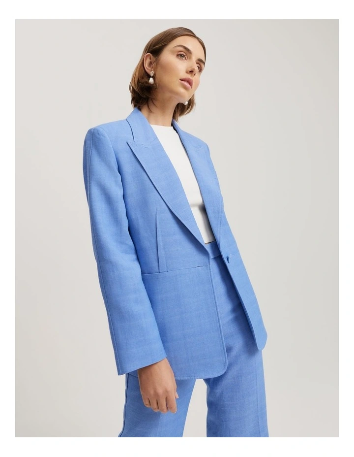 Country Road Single-breasted Blazer in Cornflower | MYER