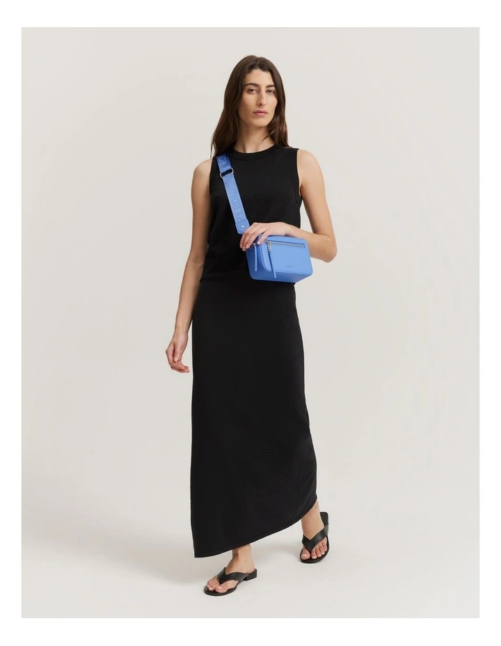 Organically Grown Cotton Linen Tank in Black image 3