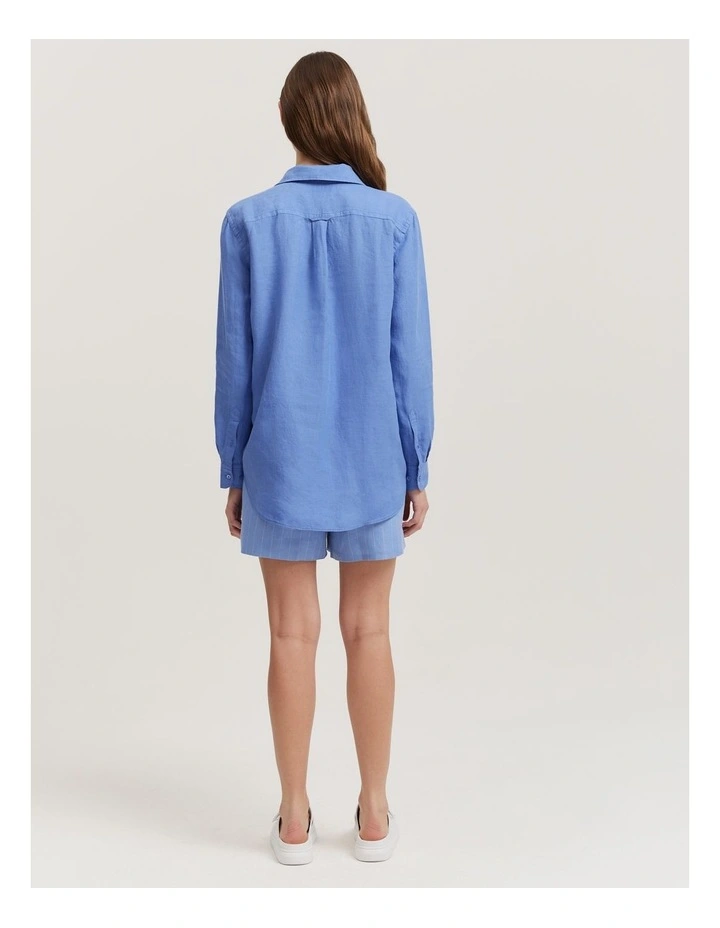 Linen Shirt in Cornflower image 4