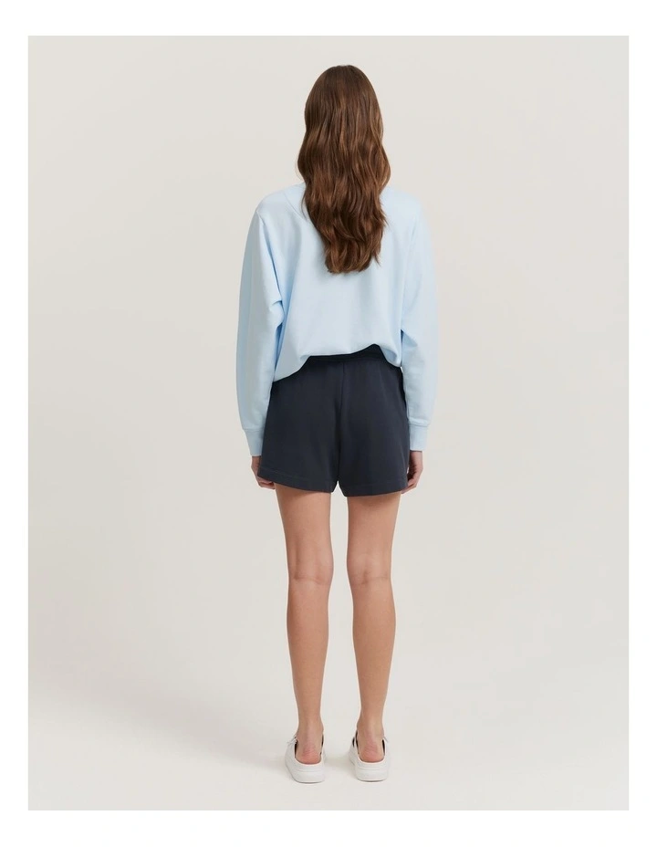 Verified Australian Cotton Heritage Sweat Short in Navy image 4