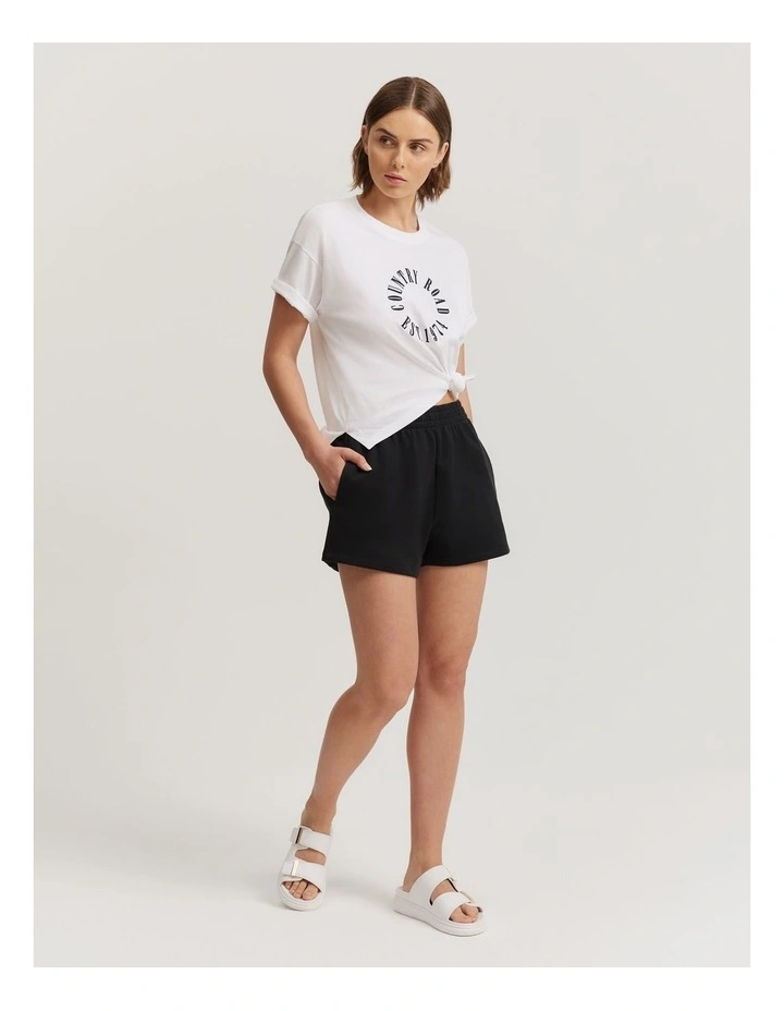 Verified Australian Cotton Round Logo T-shirt in White image 3