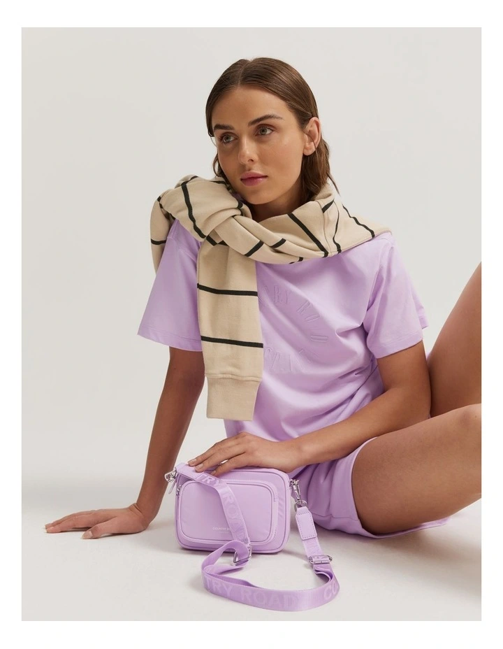 Cotton Round Logo T-Shirt in Lilac image 1