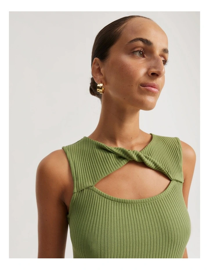 Country Road Twist Front Dress in Cactus MYER