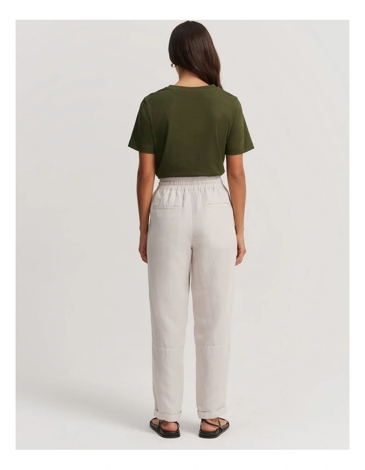 Panelled Pant in Stone image 4