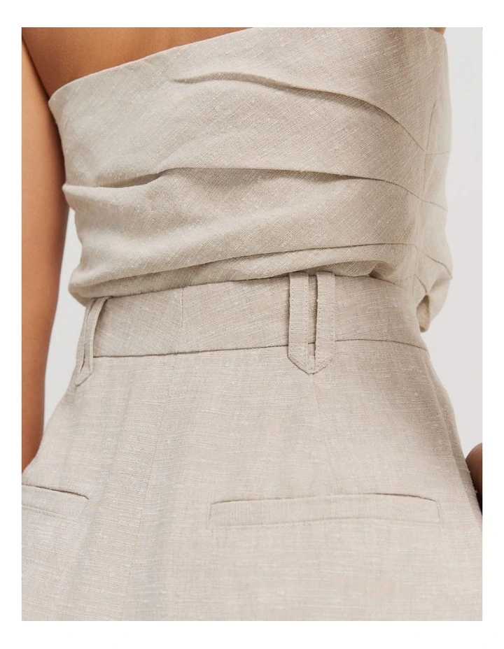 Textured Wide Leg Pant in Stone image 2