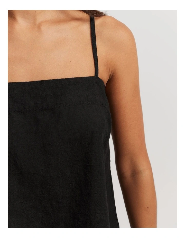 Country Road Organically Grown Linen Cami in Black MYER