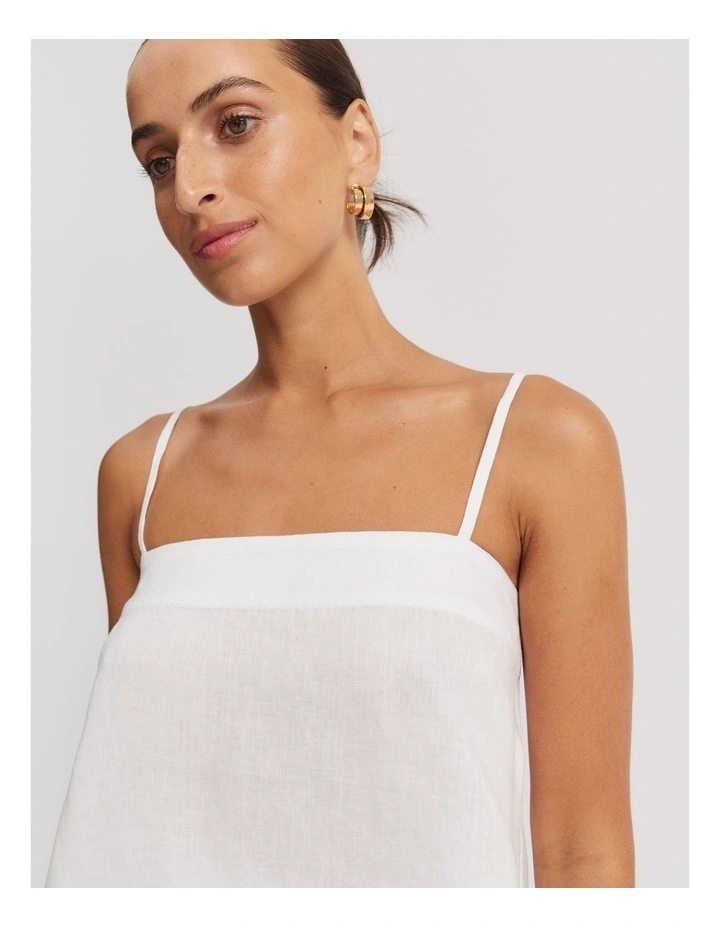 Country Road Organically Grown Linen Cami in White | MYER
