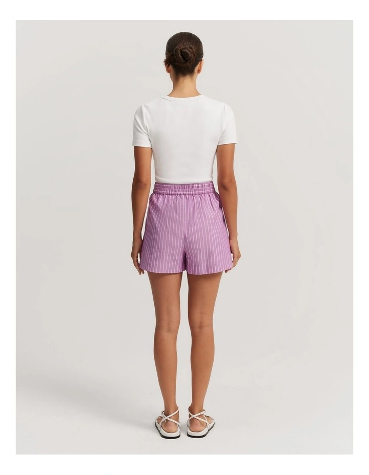 Cotton Pinstripe Oxford Straight in Vivid Purple image 4