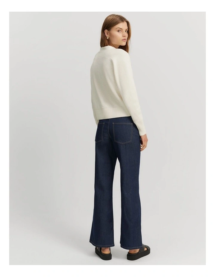 Cotton Linen Cardigan in Antique White image 4