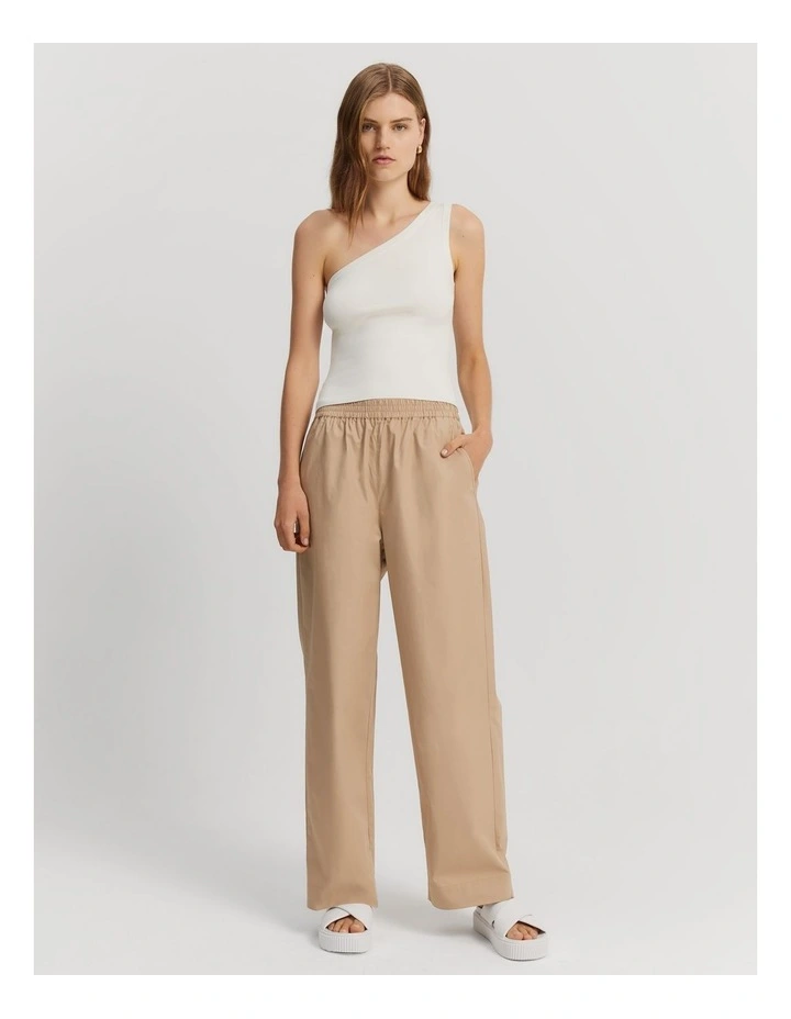 Cotton Pull-on Pant in Nougat image 3