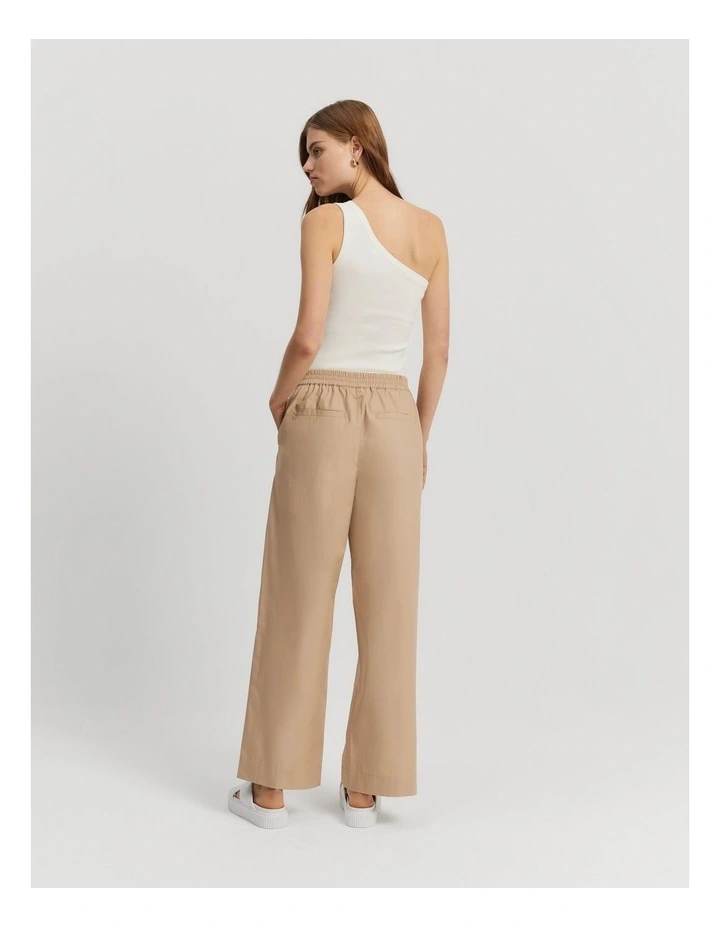 Cotton Pull-on Pant in Nougat image 4