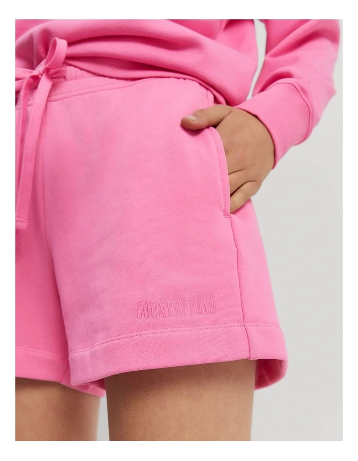 Verified Australian Cotton Heritage Sweat Short in Ultra Pink image 2