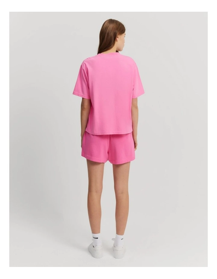 Cotton Washed Jersey T-Shirt in Ultra Pink image 4