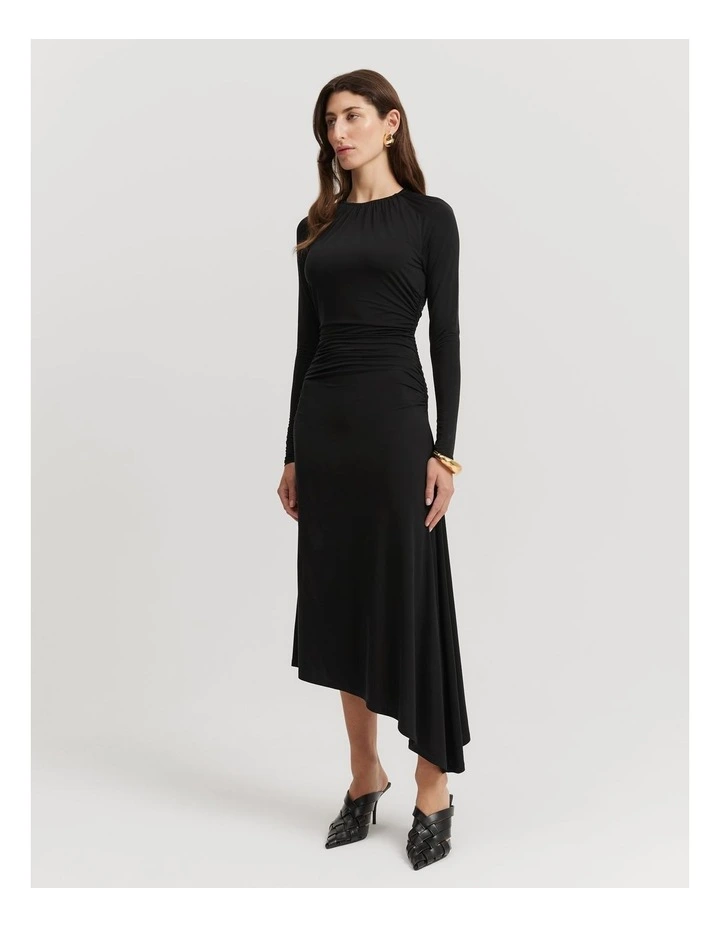 Cupro Jersey Dress in Black