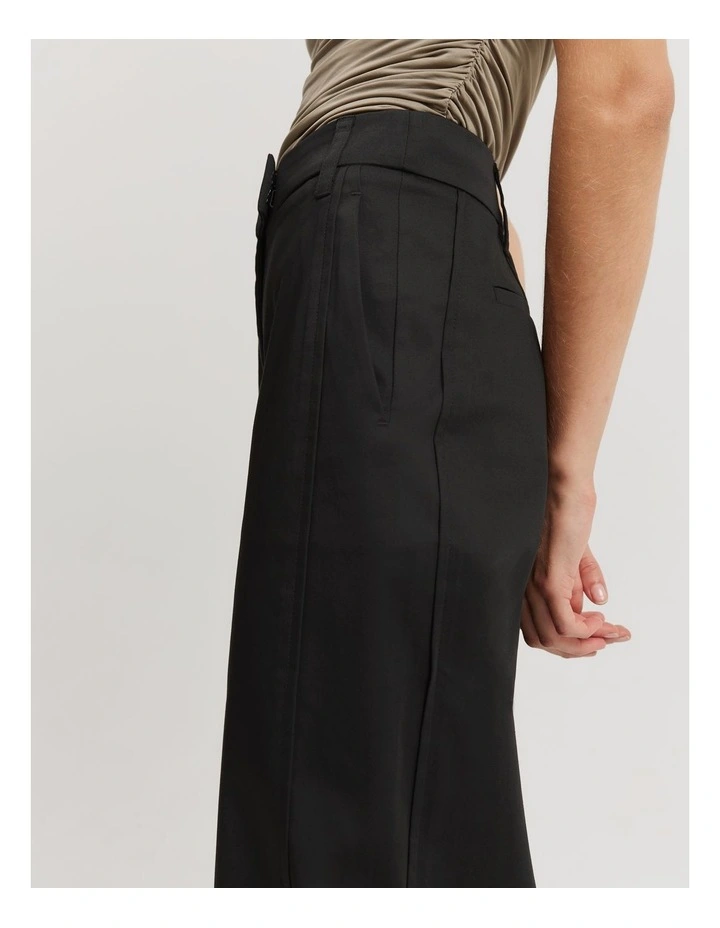 Cotton Tailored Pant in Black image 3
