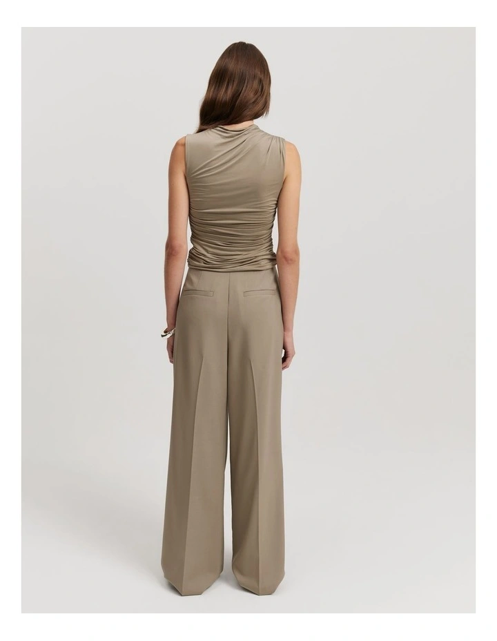 Cupro Jersey Tank in Sicilian Olive image 5