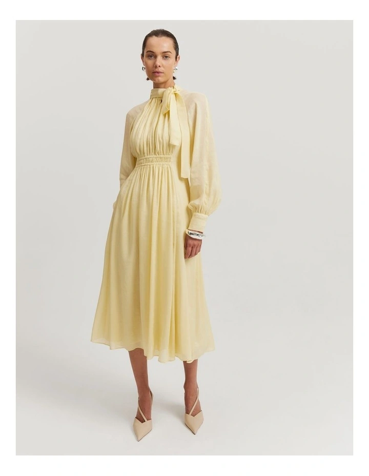 knee length dresses for ladies Pussybow Midi Dress main image 0