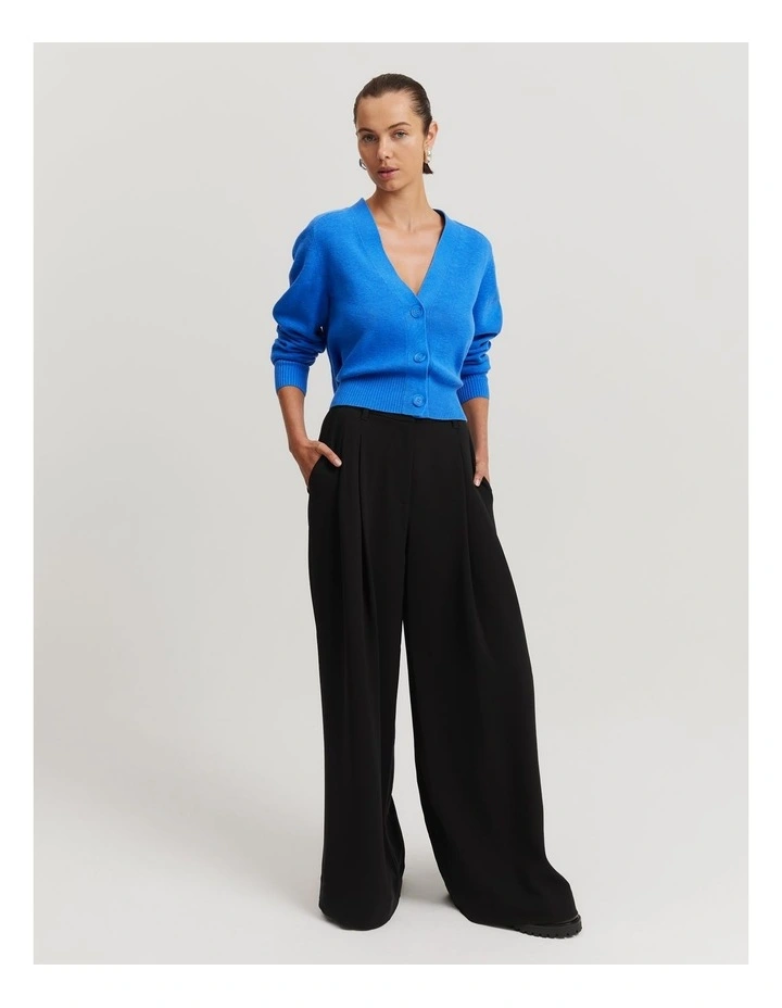 Cotton Linen Cardigan in Ocean image 3