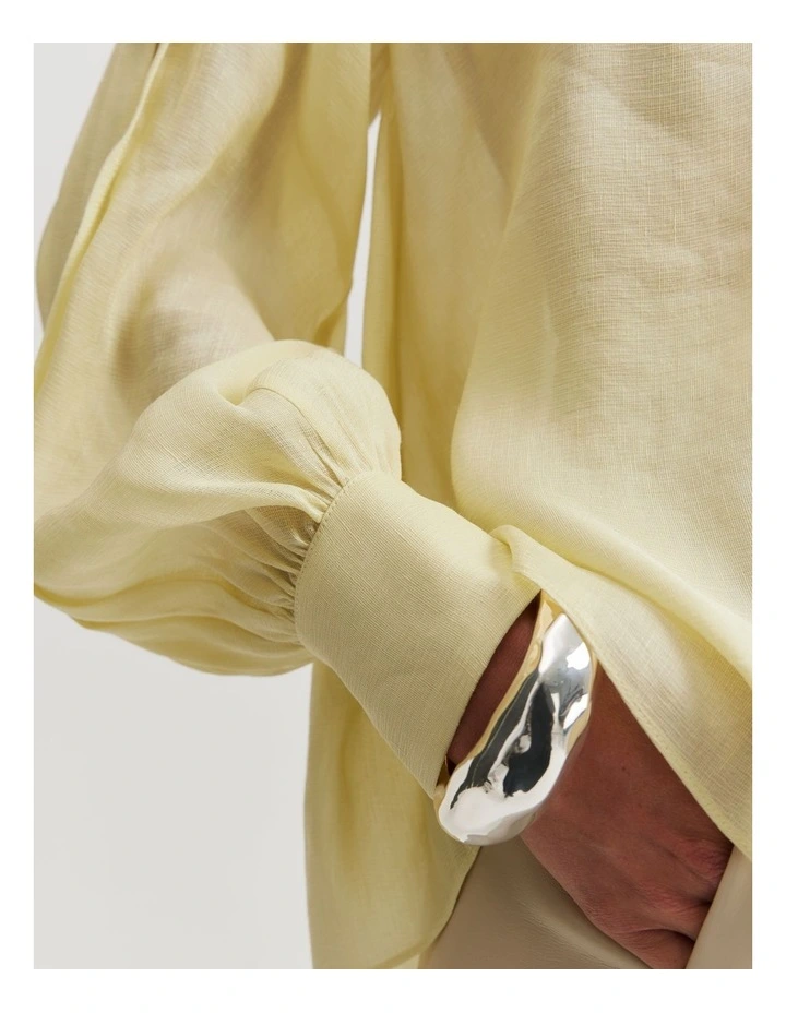 Pleat Detail Blouse in Lemon Sorbet image 2