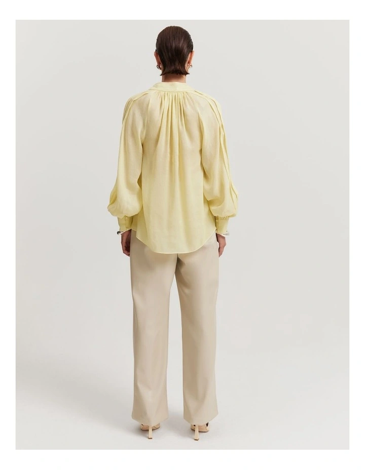 Pleat Detail Blouse in Lemon Sorbet image 5