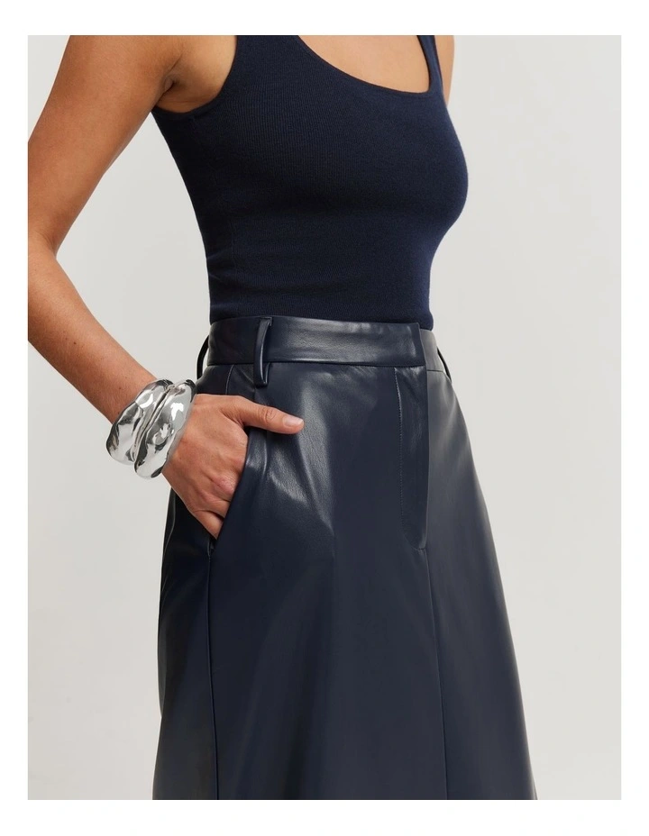 Column Skirt in Midnight Blue image 3