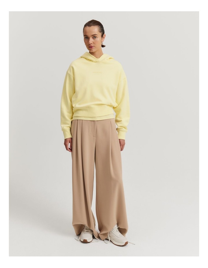 Australian Cotton Overhead Hooded Sweat in Lemon Sorbet Lemon