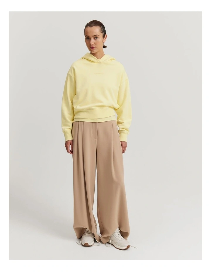 Australian Cotton Overhead Hooded Sweat in Lemon Sorbet image 1