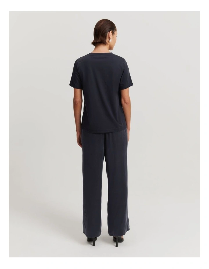 Australian Cotton Slim Fit T-shirt in Navy image 4