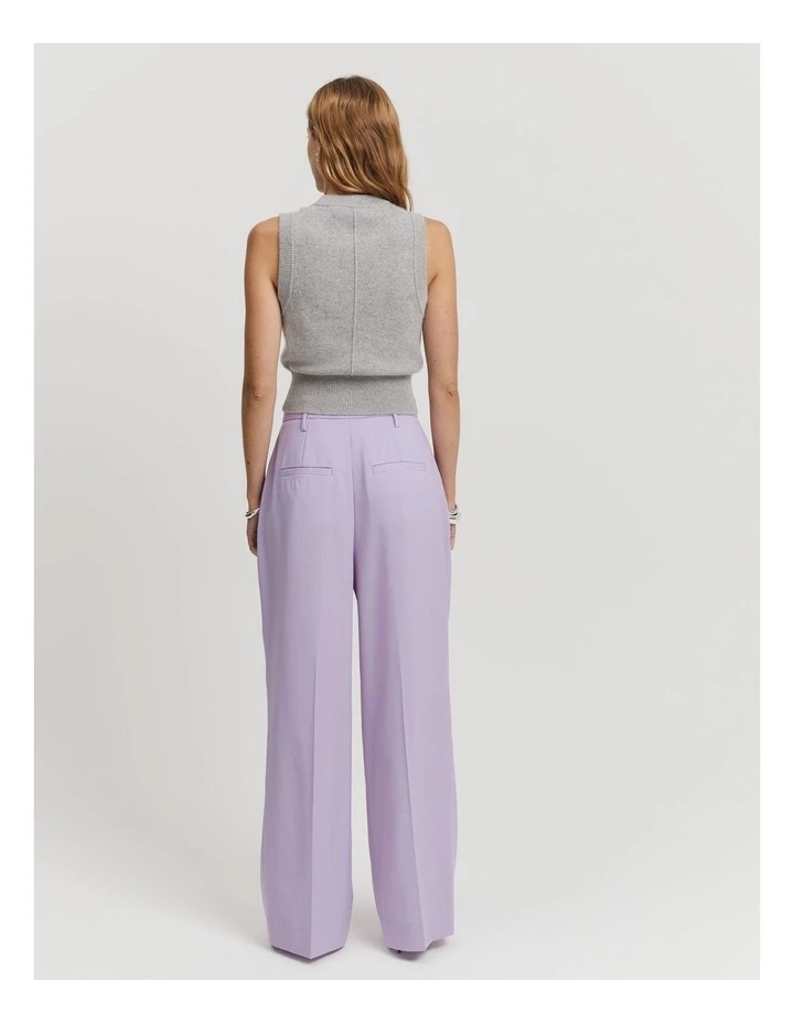 Gcs-certified Cashmere Blend Button Knit Vest in Light Grey Marle image 4